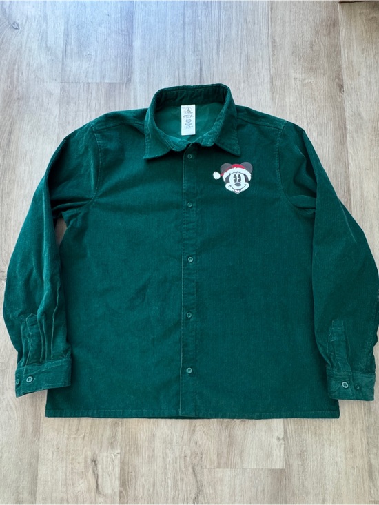 Disney Other - Disney Mickey Corduroy Button Up Holiday Shirt - L